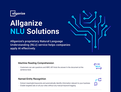 Flyer Design - Allganize NLU Solutions branding graphic design logo
