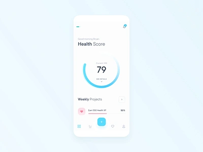 Gamified Health App Interactive Prototype app clean freebie gamification gamified health health app interaction ios minimal protopie ui