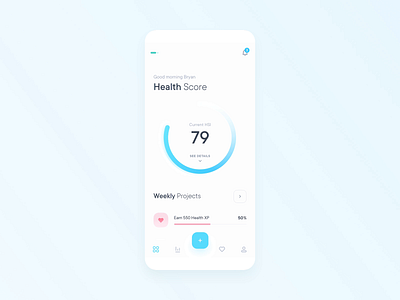 Gamified Health App Interactive Prototype app clean freebie gamification gamified health health app interaction ios minimal protopie ui