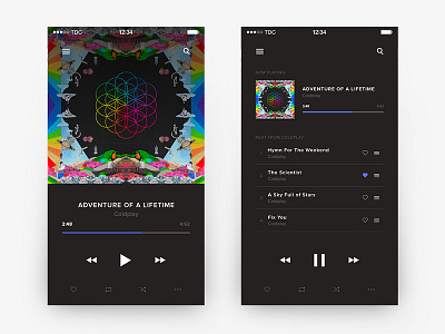 Day 004 - Music Player clean daily100 minimal music music player player playlist ui user interface