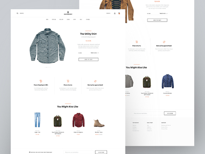 Huckberry - Product Card cart clean ecommerce minimal product product card shop typography web