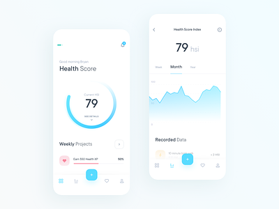 Gamified Health App Concept app clean gamification graph health interface ios medical minimal ui