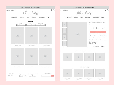 AllisonAvery Desktop Wireframes