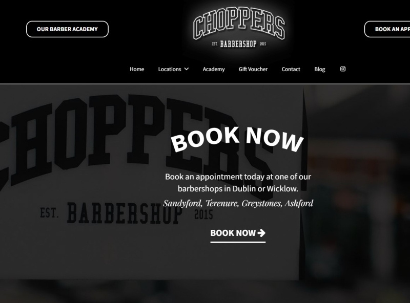 Choppers Barbers are the onestop destination by Auction Plugin on Dribbble