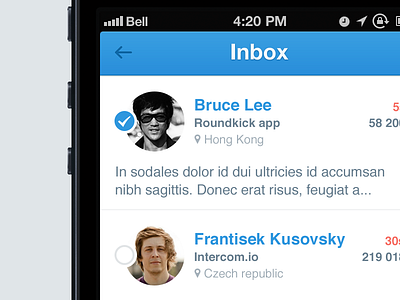 Inbox [wip] app box check inbox iphone list mobile phone retina start up user