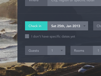 Simple search booking box button calendar car clean design dropdown field flat flight form hire hotel input photo search simple web website