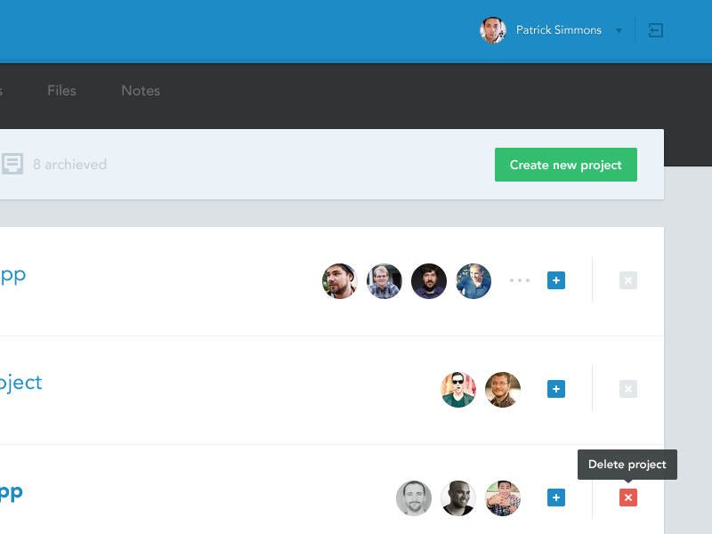 Simple Admin web website project manager admin interface ui ux dashboard user button blue green icon
