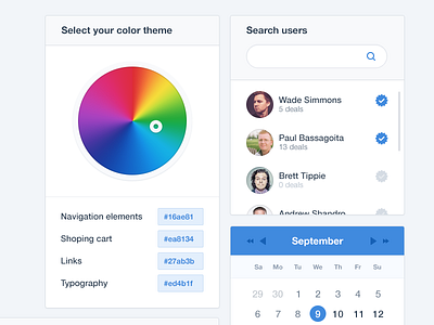 ui kit [wip] blue calendar clean color dashboard flat interface kit ui user ux