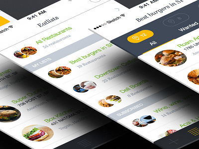 Burger Time [wip] app apple food interface iphone mobile phone restaurant sketch ui