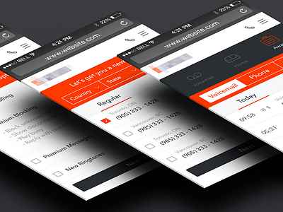 Mobile dashboard [wip] calling clean dashboard flat interface iphone menu mobile responsive ui