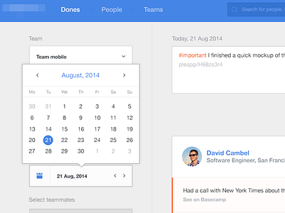 Calendar app calendar clean dashboard flat interface simple ui user web