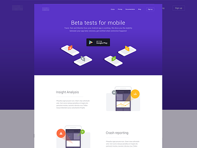 Landing page [wip] 3d android google illustration isometric landing mobile simple startup test web website