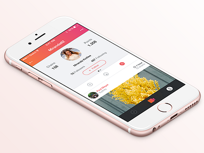 Profile screen [wip] app interface iphone mobile phone photo profile ui ux video
