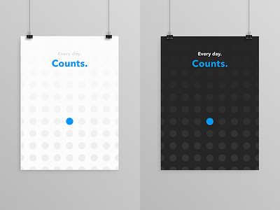 Every day counts idea illustration object office poster print simple thinking value wall