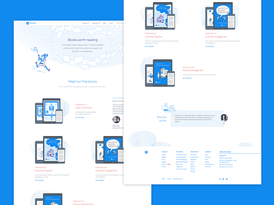 Intercom Books book ebook editorial grid illustration intercom landing marketing startup web website