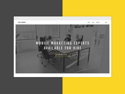 App Agent case study black case gray landing marketing mobile simple study ui web website yellow