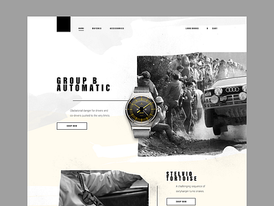 Layout exploration I. direction editorial grunge layout shop typography watch web