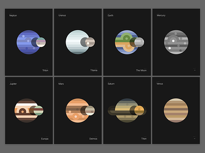 Planets / Moons poster series