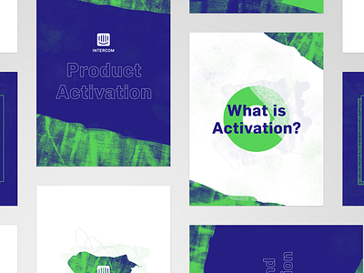 Intercom Product Activation brochure design illustration intercom print startup