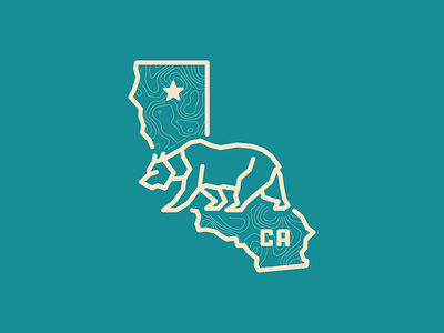 Little Dude animal badge bear california identity illustration logo marin mark sticker