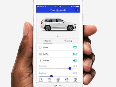 car settings app car control holidays iphone map remote settings travel ui ux