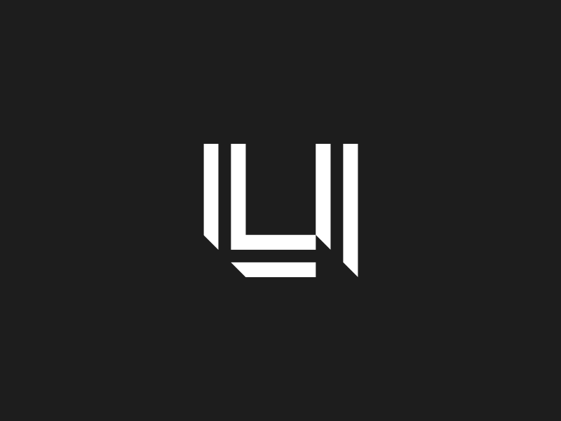 U cut laser engineering design logo branding brand letter u mark symbol