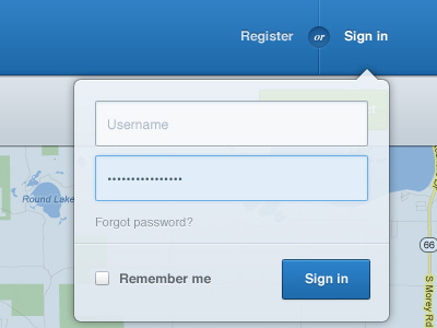 Sign in app blue box grey header in input login register sign user web webdesignbutton website