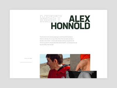 Playing around blog editorial honnold motion pattern rivian texture typography web website