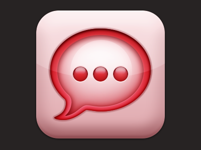 Strawberry Message Icon app chat icon message pink red strawberry