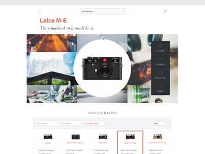 Camera review [wip] cam camera interface leica orange photo photography photos review search selection ui ux web website