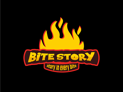 BITE STORY - Restaurant Logo brandidentity branding design food food logo graphic design grapics design illustration logo logo design restaurant restaurant branding restaurant logo shop shop logo spicy tasty typography vector yummy