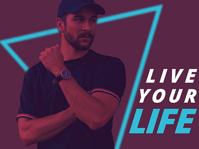 Live your life branding design graphic design typography