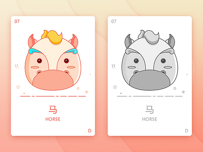 Chinese Zodiac Sign-Horse design illustration ui