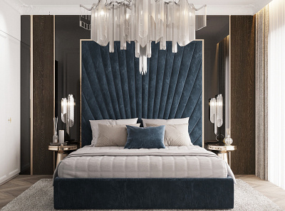 Frosty bedroom 3d 3dsmax bedroomdesign cg corona coronarander design interior architecture