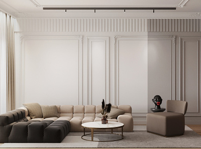 Living room 3dsmax corona design highend interior architecture livingroom
