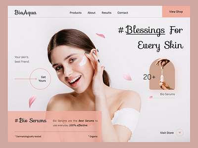 Bio Cosmetics Shop Website Home Page