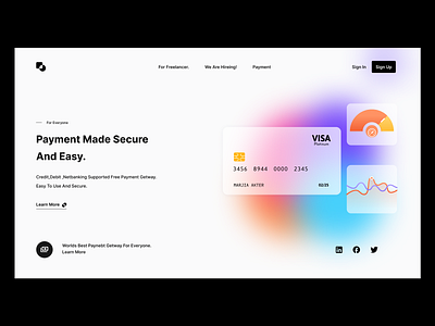 Payment Getway Web Landing Page banking