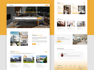 Full Real Estate Landing page Web UI Kit ui8