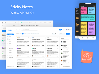 Sticky Notes Web & App UI Kit by Designist on Dribbble