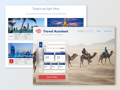Travel Assistant flights sketch tickets travel ui ux web design
