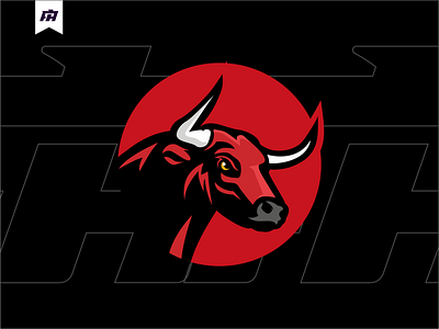 Bull head mascot animal cartoon design graphic design illustration logo sports logo vector