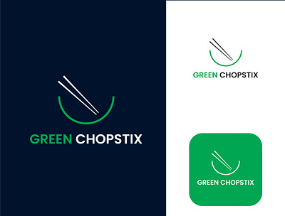 Green Chopstix fast food logo. branding coffee shop logo design fast food logo graphic design illustration logo minimalist logo modern logo restaurant logo saiful typography