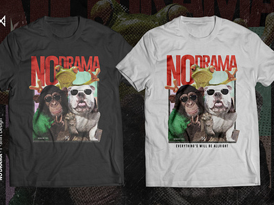 NO DRAMA - DIGITAL ARTWORK appareldesign clothdesign coveralbum coverart coverartwork design digitalart digitalartwork graphic design graphicshirt graphictee photomanipulation photoshopart streetweardesign tshirtdesign