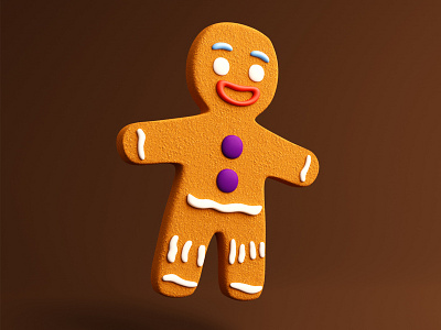 Ti'Biscuit 3d biscuit blender c4d character christmas cook design illustration render shrek