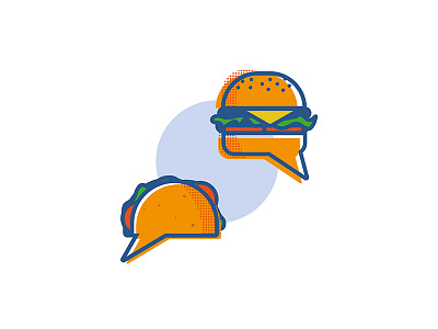 Food Talk bubble burger comic fajitas food junk tacos talk talking