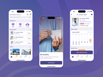 Medical Appointment App app appointment appointment app clinic consultation doctor figma graphic design health hospital medical medicine medicion mobile mobile app mobileapp prescription schedule ui ux