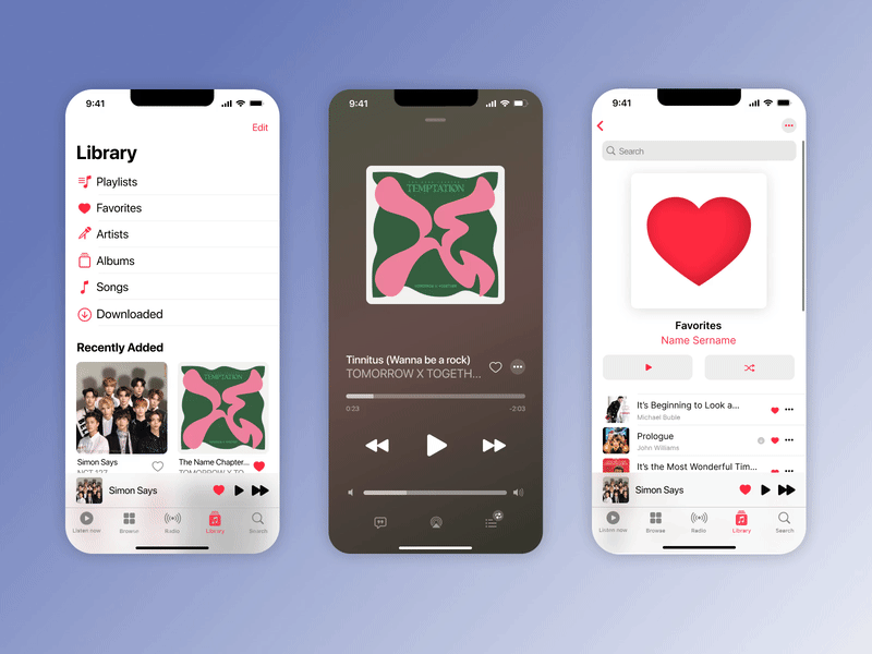 ❤Favorites Apple Music adding album app apple apple music design favorites feature figma heart ios ios16 like mobile motion music new feature playlist ui ux