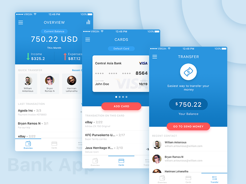 Bank App ux ui photoshop design bank bank app mobile app