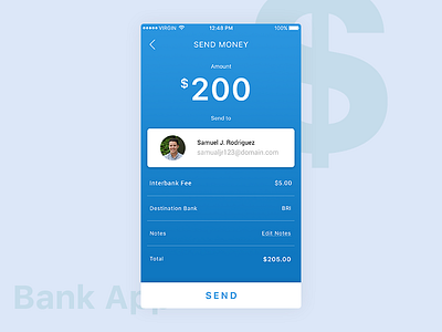Bank App Send Money bank bank app design mobile app money photoshop send send money ui ux