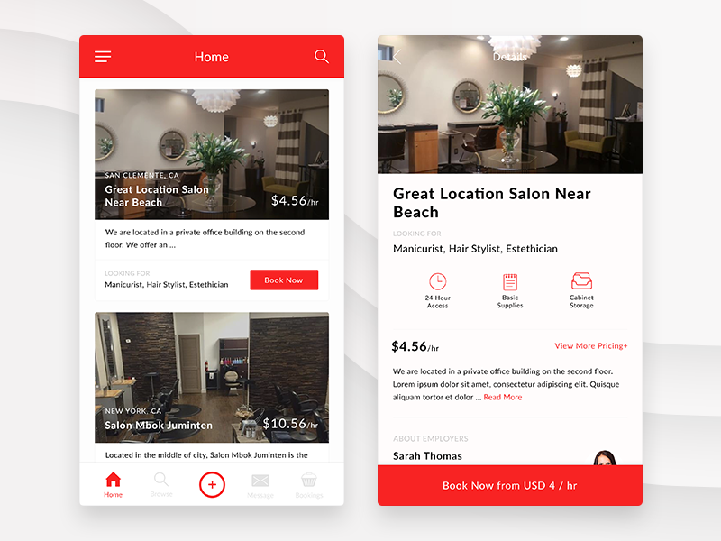 Space Rental App details home space rental space mobile app rental